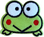 Kikker Strijk Embleem Patch Groen B 9 x L 8 cm