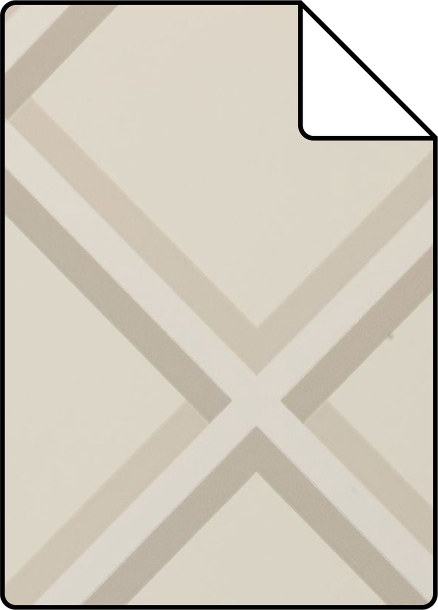 Proefstaal Origin Wallcoverings behang geometrische vormen beige - 26.5 x 21 cm - 307128-S