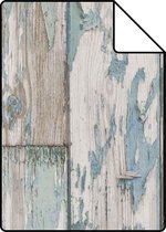 Proefstaal Origin Wallcoverings behang planken petrolblauw en grijs - 307144 - 26,5 x 21 cm