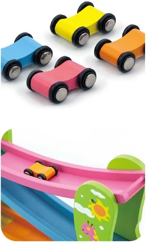 Viga Toys Jodelbaan Inclusief 4 mini auto's - New Classic Toys