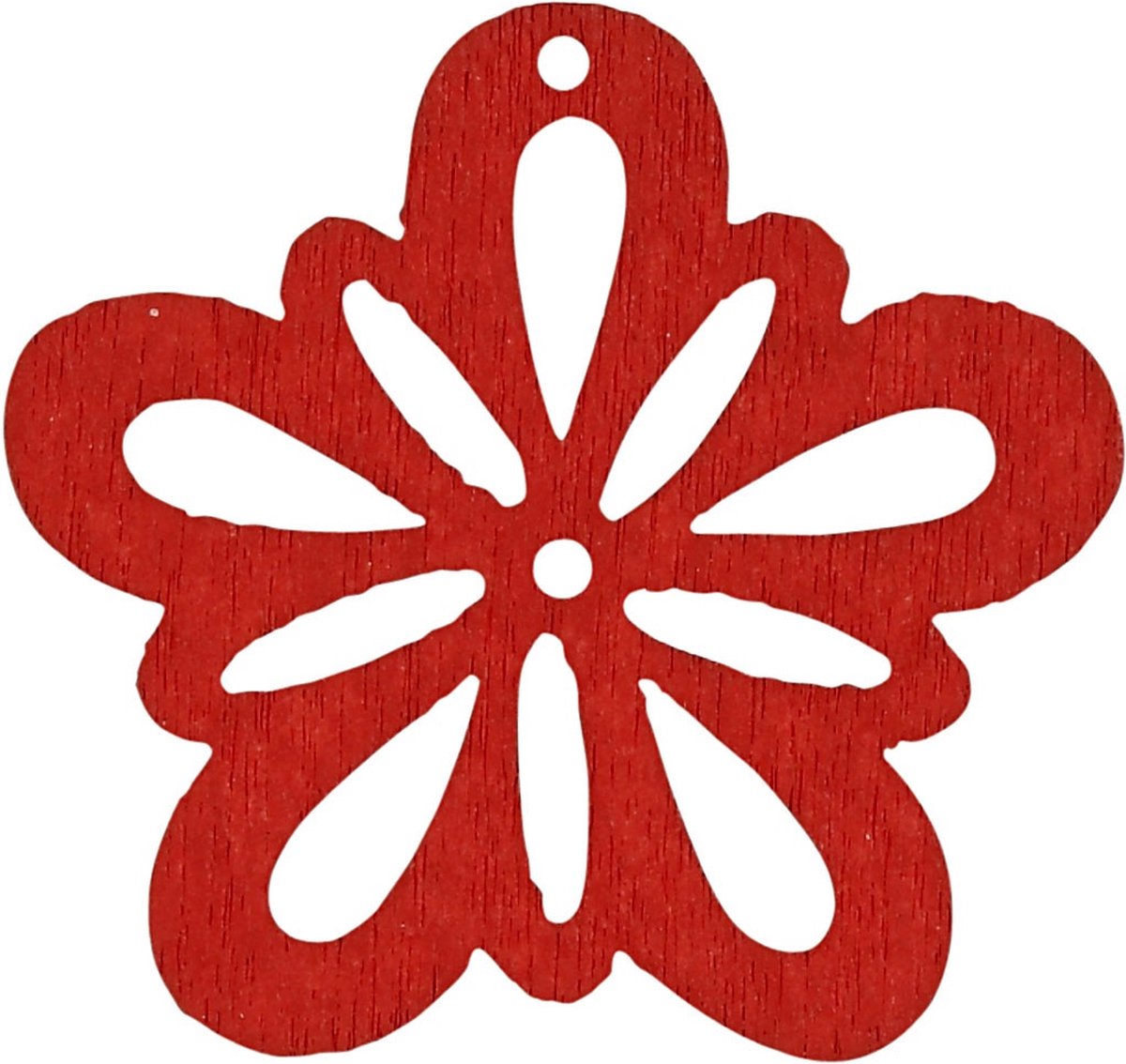 Creotime Bloem rood d: 27 mm dikte 1 7 mm 20stuks