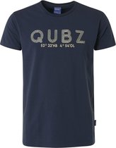 Qubz T-shirt T Shirt Crewneck Print On Chest Q05350204 Navy 037 Mannen Maat - S