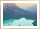 Poster Met Metaal Gouden Lijst - Peyto Lake Poster