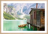 Poster Met Eiken Lijst - Dolomiti Hut Poster