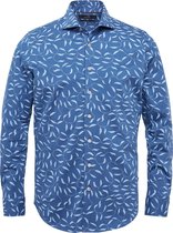 Vanguard - Overhemd Takken Blauw - L - Heren - Modern-fit