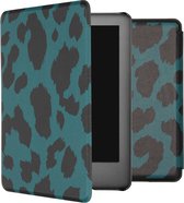 iMoshion Ereader Cover / Hoesje Geschikt voor Amazon Kindle 10 - iMoshion Design Slim Hard Case Bookcase - Groen / Green Leopard