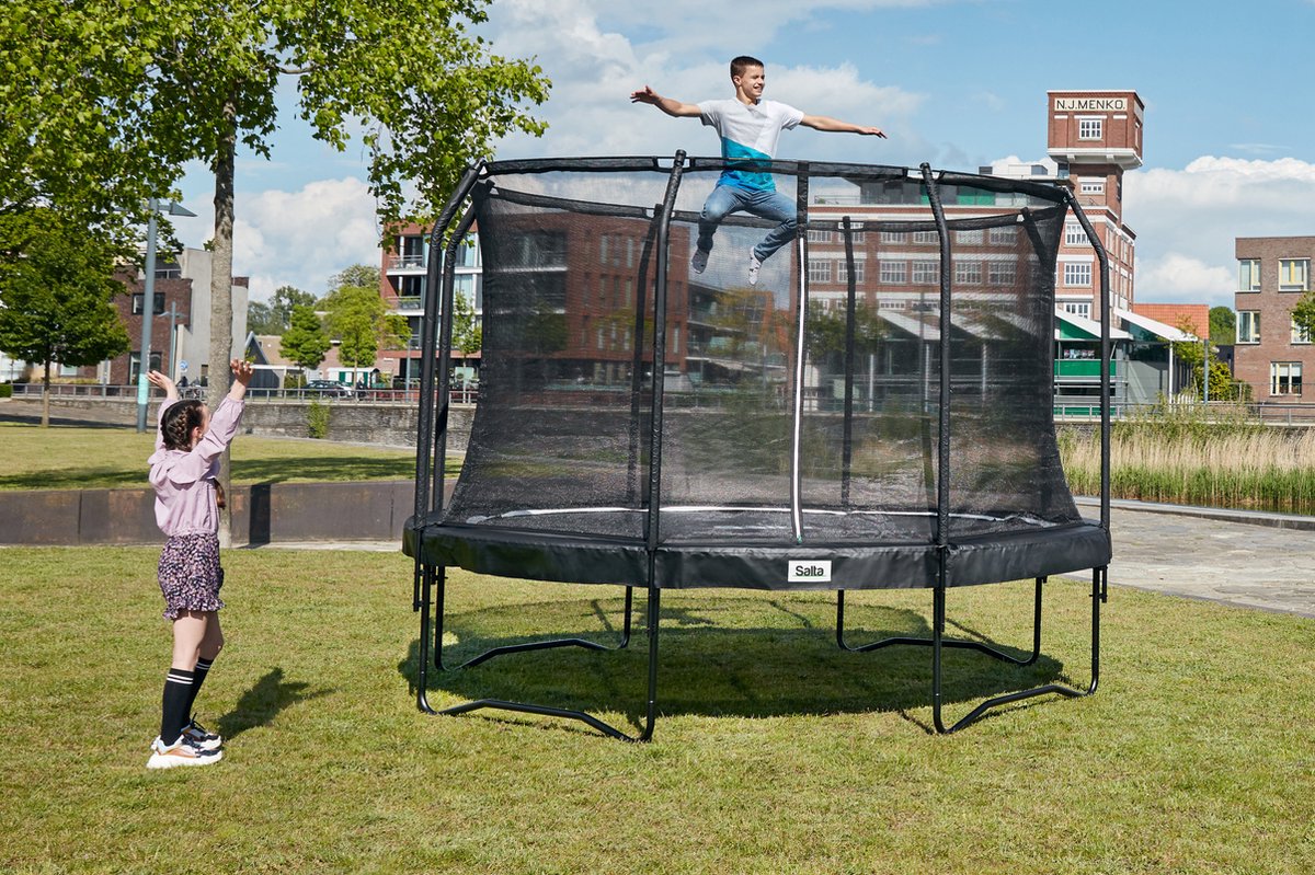 Salta Premium Black Edition - Trampoline met veiligheidsnet - ø 457 cm - Zwart — afbeelding 3
