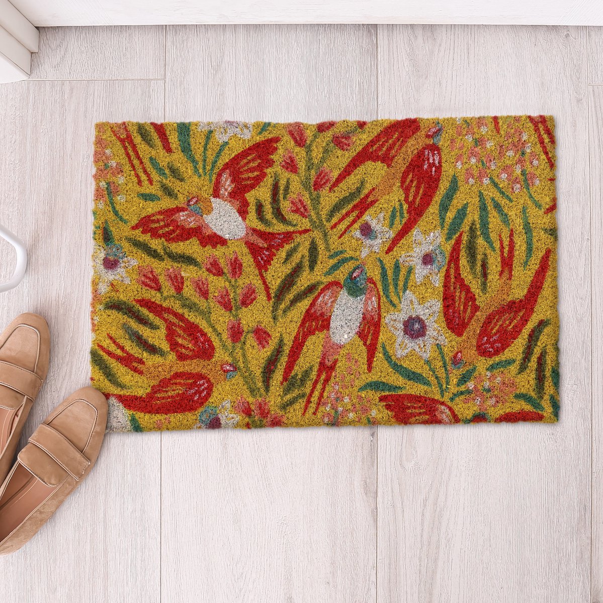 Relaxdays Deurmat Kokos 40x60 cm - Florale Versieringen