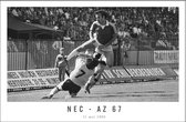 Walljar - NEC - AZ 67 '80 III - Zwart wit poster met lijst
