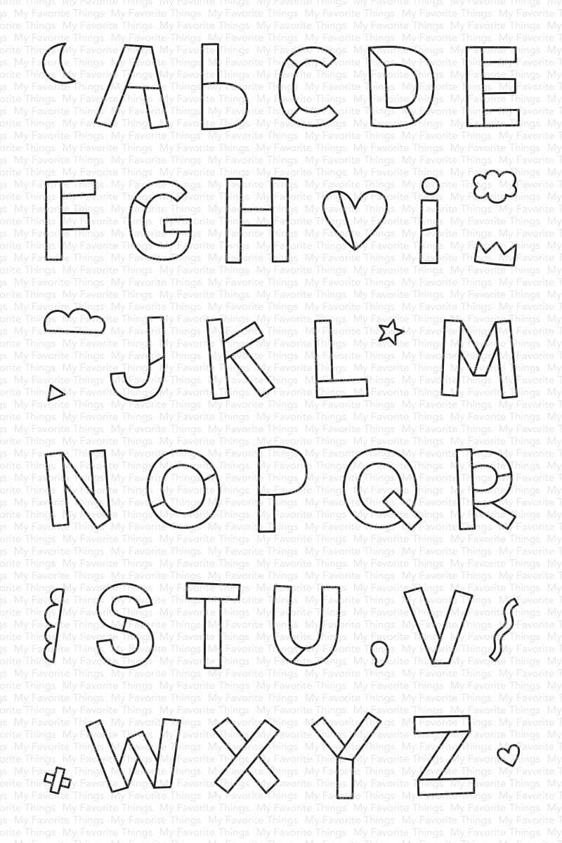 Hip Hip Yay Alphabet Clear Stamps (MSTN-003)