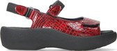 Wolky Sandalen Jewel rood crocolook lakleer