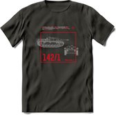 Stug 3 Tank Destroyer leger T-Shirt | Unisex Army Tank Kleding | Dames / Heren Tanks ww2 shirt | Blueprint | Grappig bouwpakket Cadeau - Donker Grijs - M