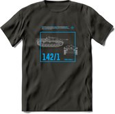 Stug 3 Tank Destroyer leger T-Shirt | Unisex Army Tank Kleding | Dames / Heren Tanks ww2 shirt | Blueprint | Grappig bouwpakket Cadeau - Donker Grijs - XL