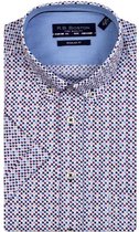 R.B. Boston Casual hemd korte mouw Wit Marschall SS Button Down 116670/317