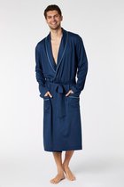 Woody badjas heren - marineblauw - 221-1-MDS-S/874 - maat S