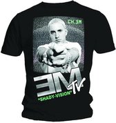 Eminem Heren Tshirt -2XL- EM TV Shady Vision Zwart