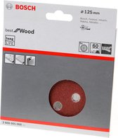 Bosch 2608900804 EXPERT Feuille abrasive C470 Best for Wood and Paint - 125mm - K60 - 8 trous (5pcs)