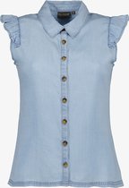 TwoDay dames blouse met ruches - Blauw - Maat M