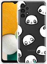 Hoesje Geschikt voor Samsung Galaxy A13 Panda Emotions