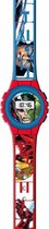 horloge Avengers jongens 24 cm rubber rood/blauw