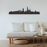 Skyline Delft Detail Zwart Mdf 130cm Wanddecoratie Voor Aan De Muur City Shapes