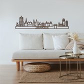 Skyline Zierikzee Notenhout 130 Cm Wanddecoratie Voor Aan De Muur Met Tekst City Shapes