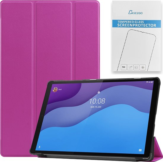 Case2go - Housse de protection pour tablette et protecteur d'écran pour  Lenovo Tab M10