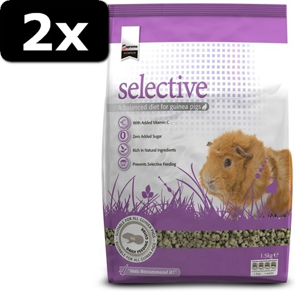 2x SCIENCE SELECTIVE GUINEA PIG 1,5KG