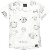 Pufferfish t-shirt (offwhite) (rounded back) /