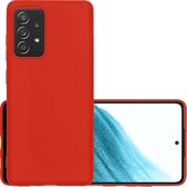 Samsung Galaxy A53 Hoesje Back Cover Siliconen Case Hoes - Rood