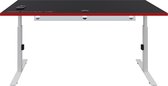 JBK Gaming Desk Royal-Draadloze oplader-Bureau met kabelmanagement-Verstelbaar-Rood-120x80cm