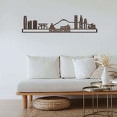 Skyline Hongkong Populierenhout 130 Cm Wanddecoratie Voor Aan De Muur Met Tekst City Shapes