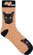 sokken cat black polyester oranje maat 31-36