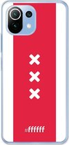 6F hoesje - geschikt voor Xiaomi Mi 11 Lite -  Transparant TPU Case - AFC Ajax Amsterdam1 #ffffff