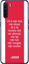 6F hoesje - geschikt voor OPPO A91 -  Transparant TPU Case - AFC Ajax Dit Is Mijn Club #ffffff