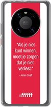 6F hoesje - geschikt voor Huawei P40 Pro -  Transparant TPU Case - AFC Ajax Quote Johan Cruijff #ffffff