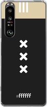 6F hoesje - geschikt voor Sony Xperia 1 III -  Transparant TPU Case - AFC Ajax Uitshirt 2018-2019 #ffffff