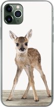 Geschikt voor iPhone 11 Pro Max hoesje - Hert - Baby hert - Dieren - Meisjes - Jongens - Kinderen - Siliconen Telefoonhoesje