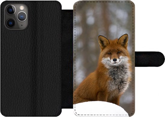 Bookcase pour iPhone 11 Pro Bookcase - Renard - Forêt - Rouge - Avec compartiments - Etui portefeuille avec fermeture magnétique