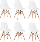 Pico NL® Eetkamerstoelen set van 6 stuks - Kuipstoel - Nordic stijl eetkamerstoelen - Wit