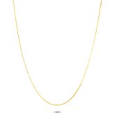 Twice As Nice Halsketting in 18kt verguld zilver, venetiaanse ketting 1 mm  45 cm