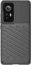 Cazy Xiaomi 12/12X hoesje - TPU Grip Case - zwart