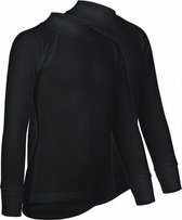 thermoshirt junior polyester zwart 2-pack maat 128