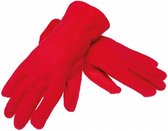 handschoenen fleece rood maat XL/XXL