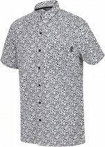 blouse Mindano V heren polyester wit/zwart maat 4XL