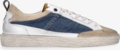 Yellow cab | Vulcan men 1-e  recycled denim low lace up - off white dirty sole | Maat: 45