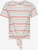 Only ONLEDNA SS STRIPE KNOT TOP - Clouder Da Blue