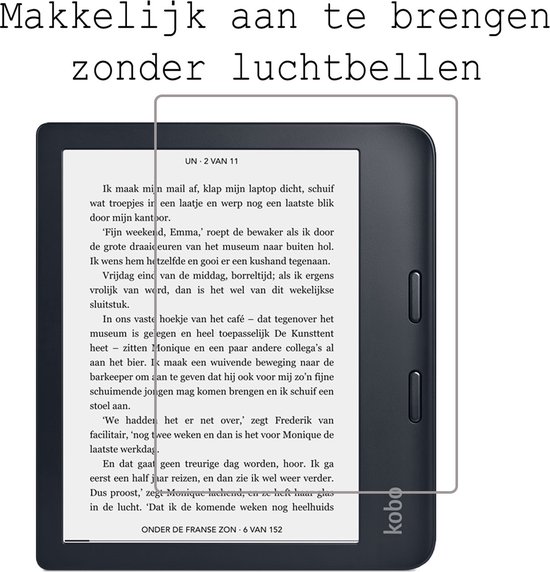 Screenprotector Geschikt voor Kobo Libra 2 Screenprotector Tempered Glass - Screenprotector Geschikt voor Kobo Libra 2 Screen Protector - 2 Stuks van Merkloos — afbeelding 4