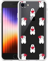 iPhone SE 2022 Hoesje Lovely Bears - Designed by Cazy