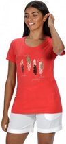 t-shirt Filandra IV dames rood met veren maat 38